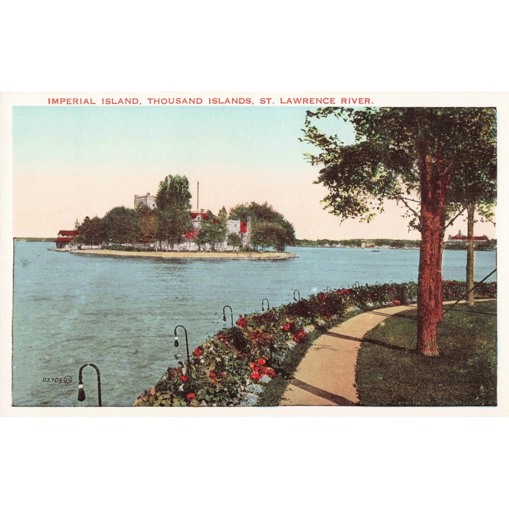 Imperial Island Thousand Islands St Lawrence River NY Postcard Valentine c1910 - Picture 1 of 2